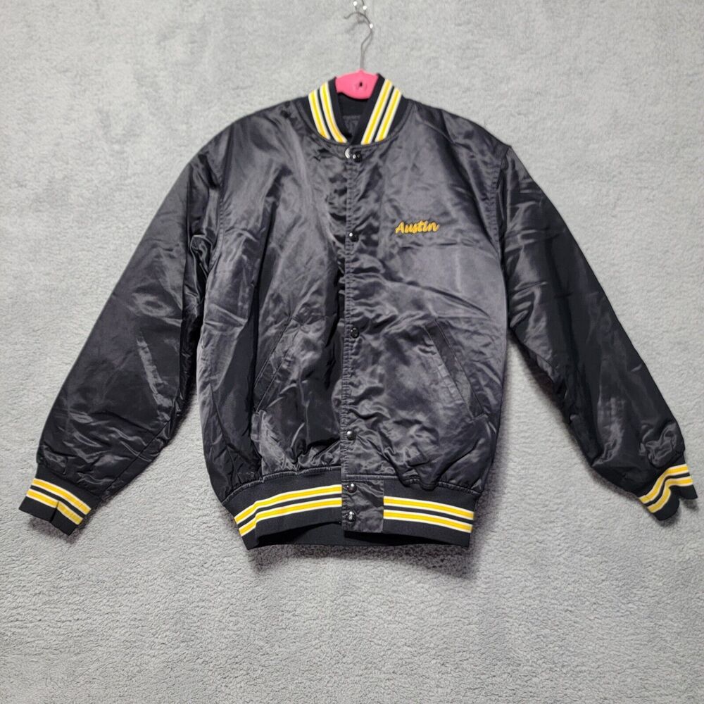 Vintage Satin Snap Sport‎ Jacket Heritage Game Sportswear US Sz Medium 80's 90's